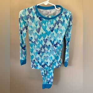 Little Sleppies 3t Blue Watercolor Hearts